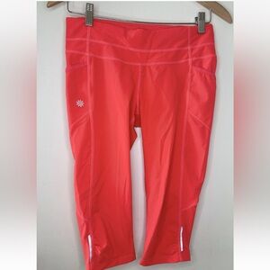 Athleta Women’s Size Small Bold Orange Reflective Running Pant Legging Active